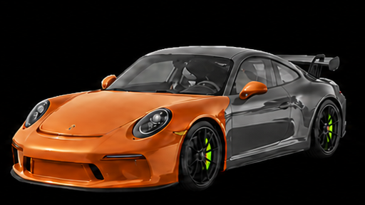 Porsche GT3 example showing full-front paint protection film coverage