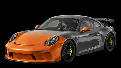 Porsche GT3 example showing partial-front paint protection film coverage